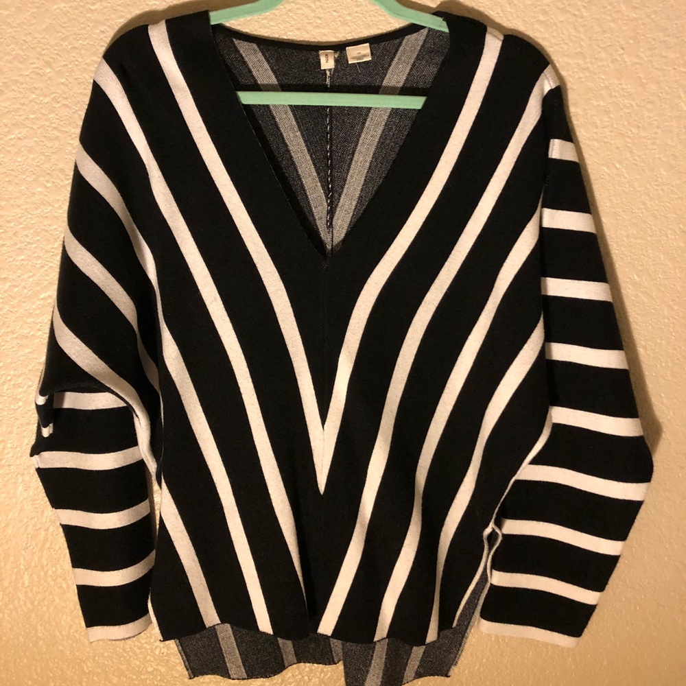 Black and White Striped Sweater